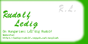 rudolf ledig business card